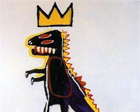 jean michel basquiat dinosaur crown.